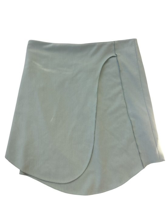 Zara Dresses & Skirts - Zara Sage Green Asymmetrical Wrap Skirt